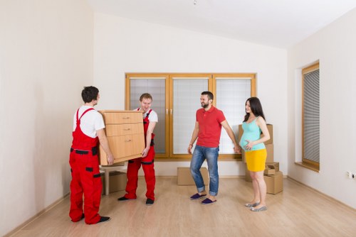 House removals planning in Norbiton on a residential street