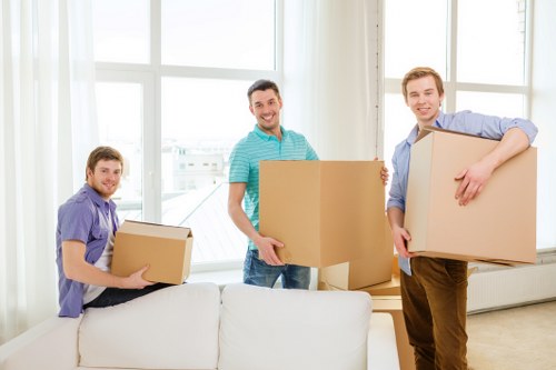Local man and van loading furniture for transport